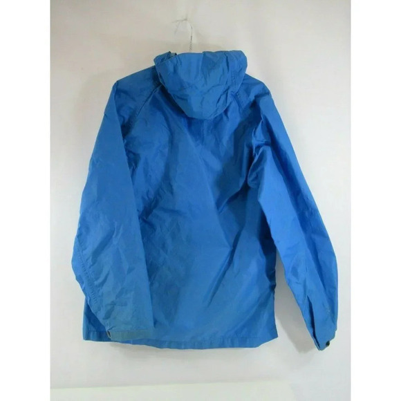 REI Co-op Rain Shell Blue Mens Vintage Raincoat Zip-up w Hood Nylon Small Jacket - Picture 7 of 12